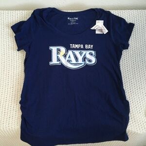TAMPA BAY RAYS MATERNITY SHIRT SIZE XL WOMANS, NEW WITH TAGS